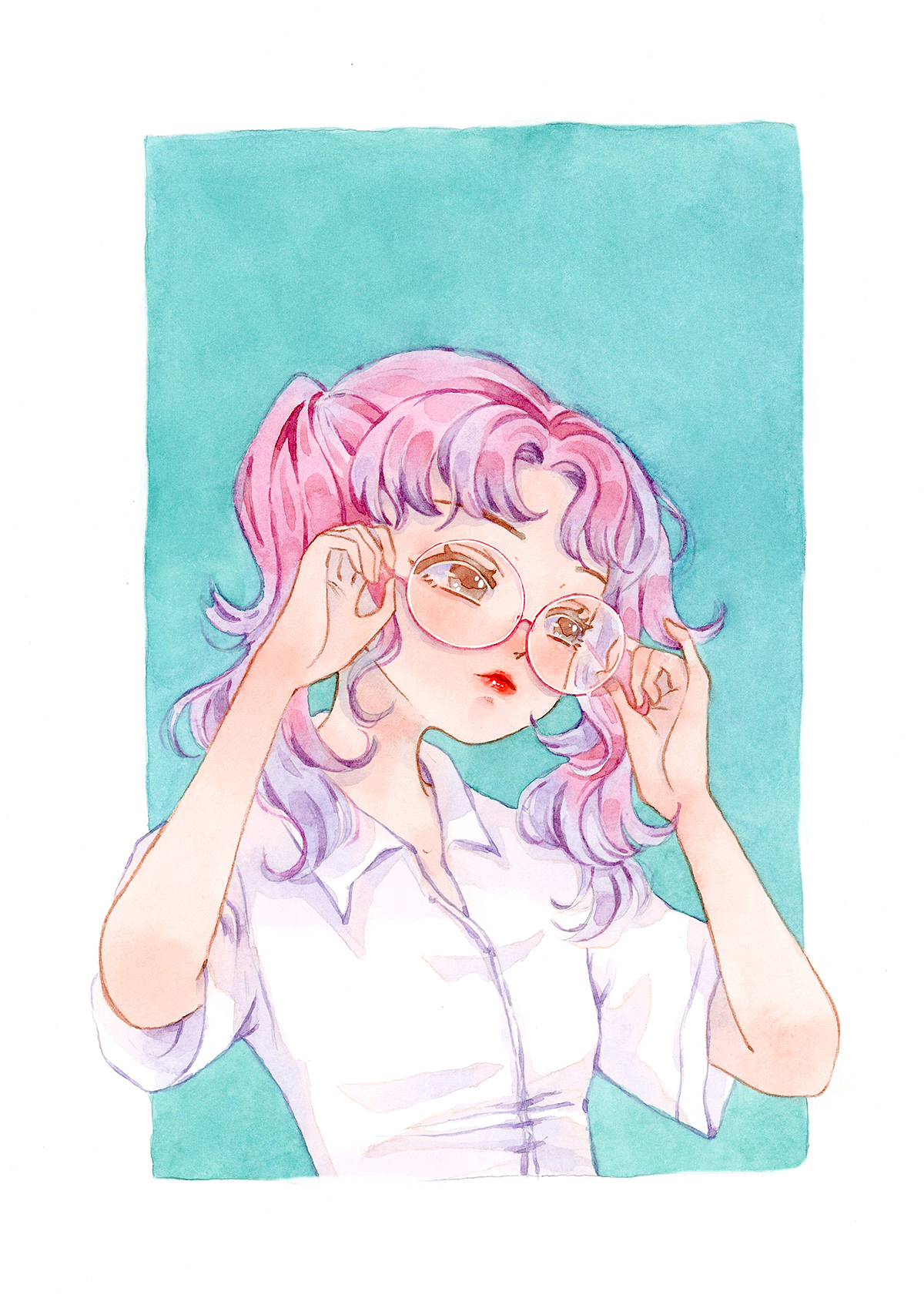 手绘水彩／你怎么那么可爱／女孩插画（图ZMjY1NDgzNzUy） - 商业插画 - 站酷设计师蓝象太太原创素材 - 站酷ZCOOL