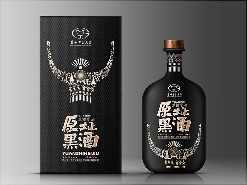 茅台原址黑酒（图ZMzg1Nzc2NzI=） - 包装 - 站酷设计师小末路原创素材 - 站酷ZCOOL