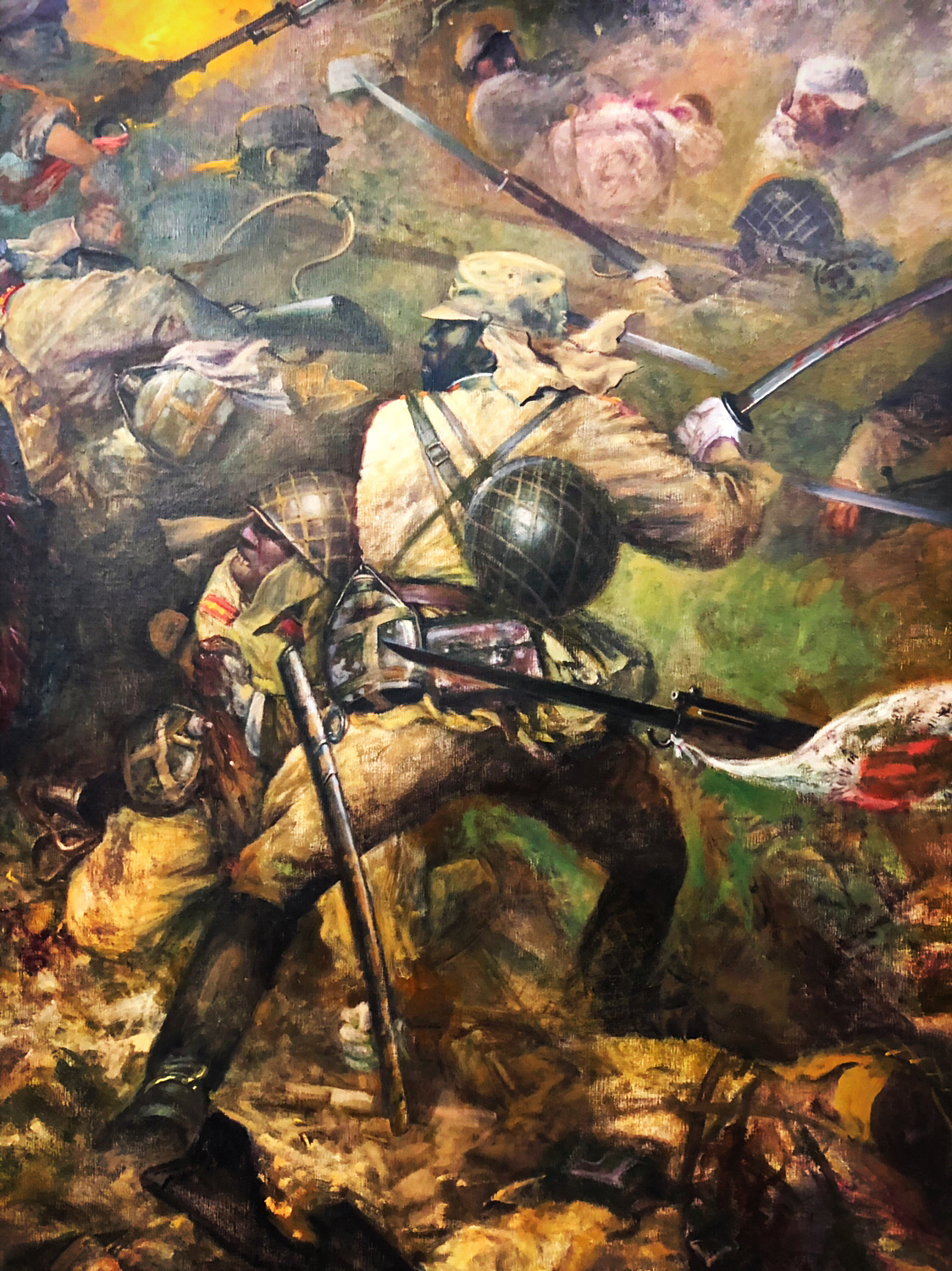 油画作品《血战朱家岗》|纯艺术|绘画|王可伟 - 原创作品 - 站酷
