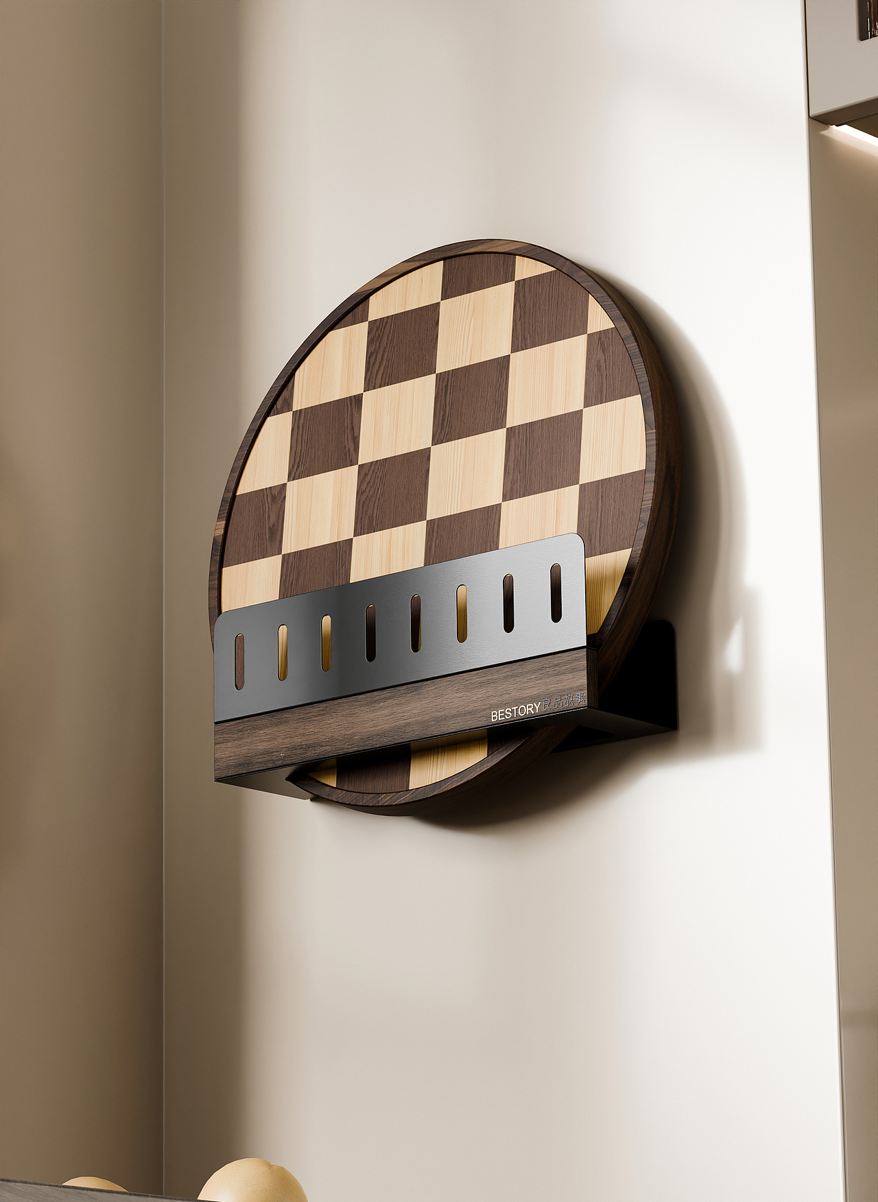 厨房置物架渲染