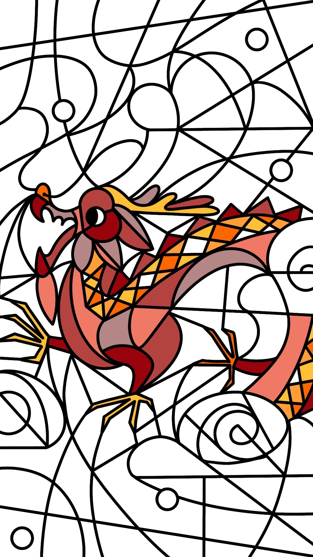 procreate 十二生肖几何切割