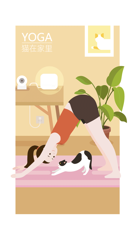 "猫"在家里|插画|创作习作|一半木羊雨 - 原创作品 - 站酷 (zcool)