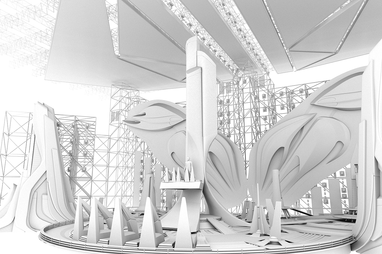 大型机械风户外舞美