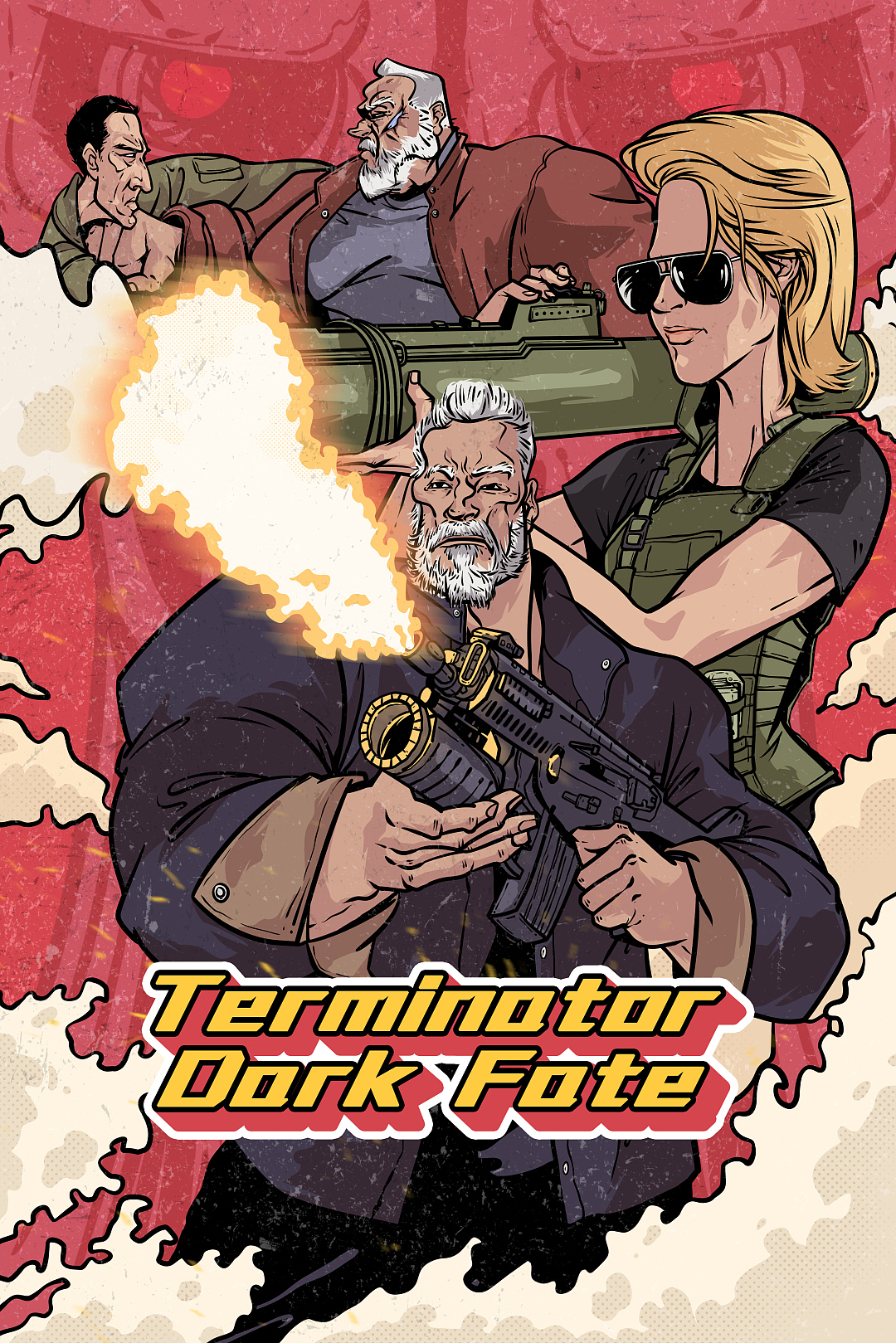 《终结者：黑暗命运》（暂译）同人插画海报（图ZMTc3OTYzNTcy） - 商业插画 - 站酷设计师美术工人CHANG原创素材 - 站酷ZCOOL