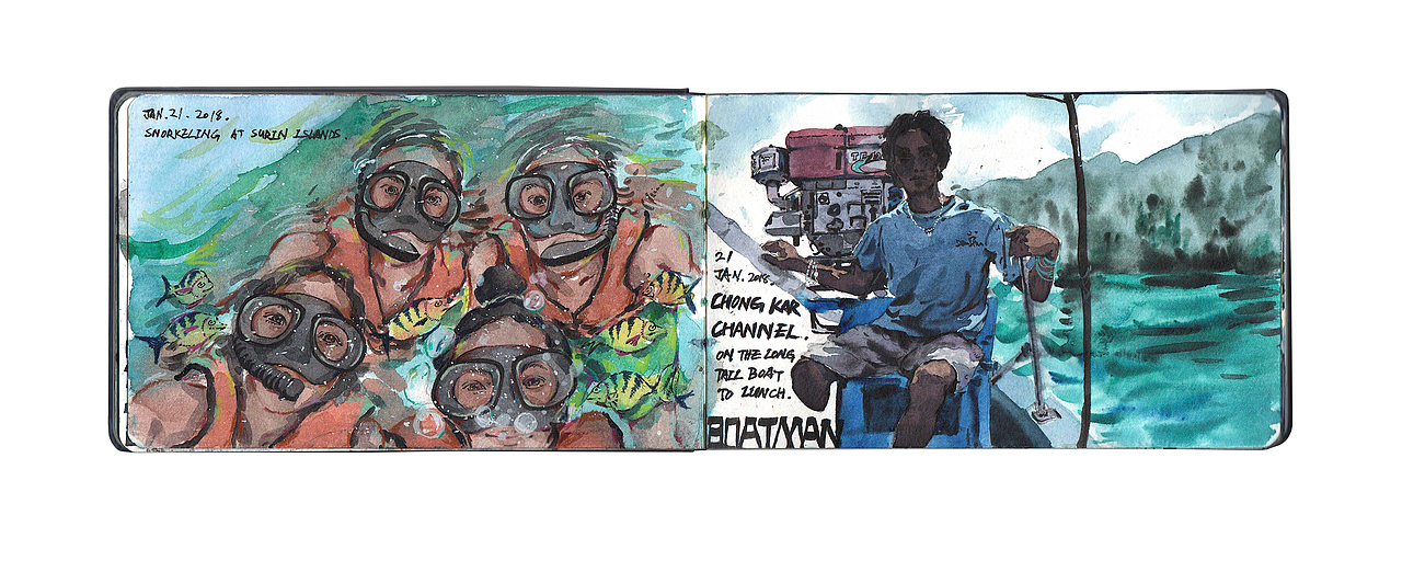 THAILAND TRAVAL SKETCHBOOK 2018（图ZMTQ5ODE4Njg0） - 创作习作 - 站酷设计师王雪曈Tong原创素材 - 站酷ZCOOL