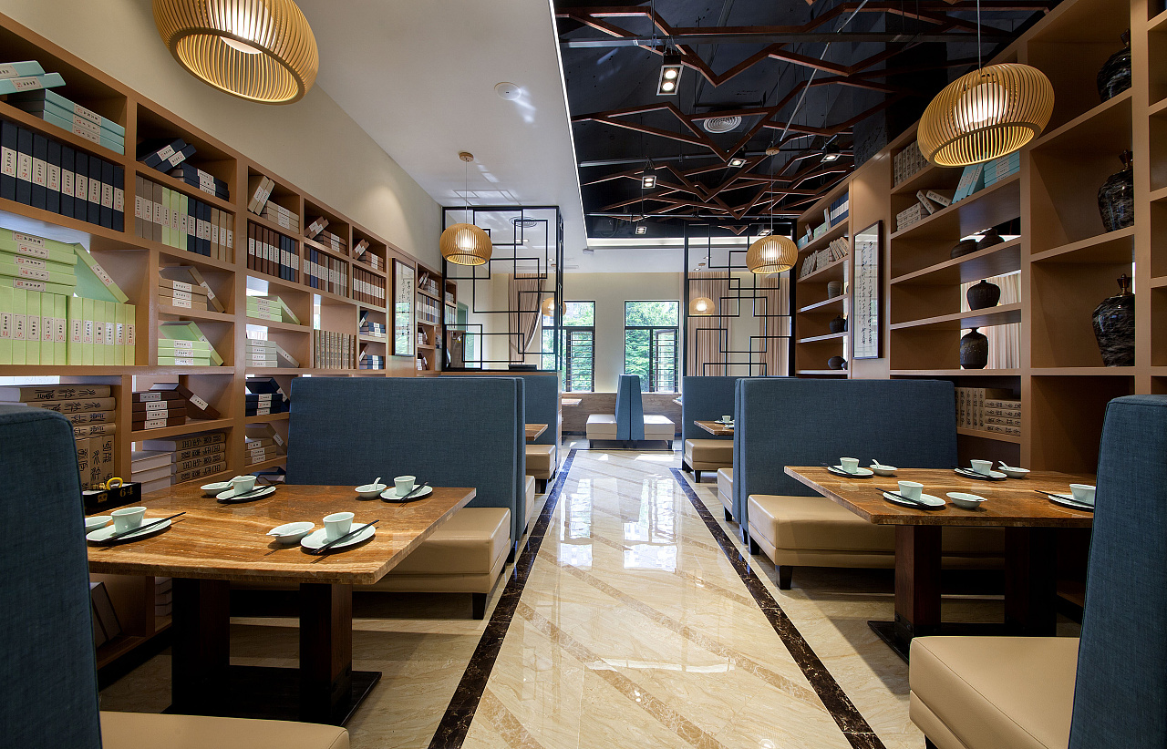 成都海鲜餐厅装修设计【巧用撞色打造特色海鲜餐厅】