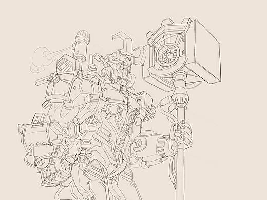 線稿機(jī)甲（個(gè)人主頁(yè)-ZMjYxMTE3MDg=） - 概念設(shè)定 - 站酷設(shè)計(jì)師極光CHHao原創(chuàng)素材 - 站酷ZCOOL