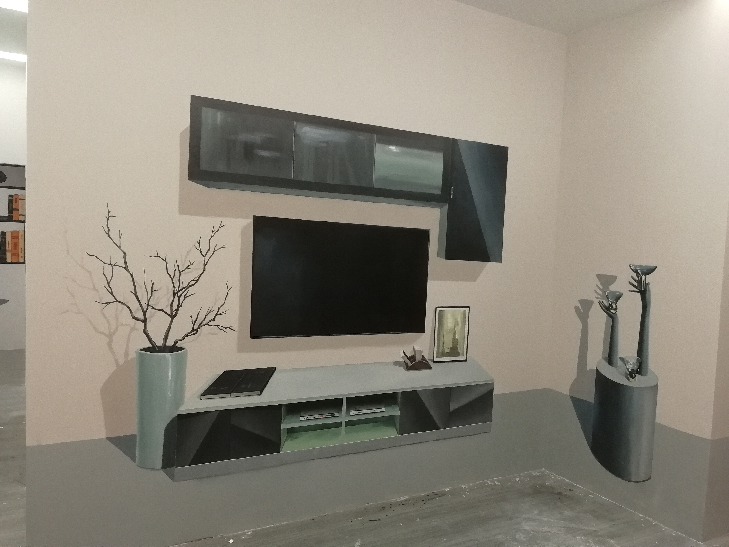 墙绘样板间,行走的壁画