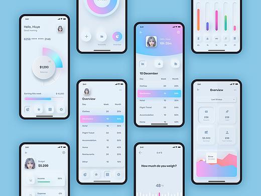 拟物风格APP界面