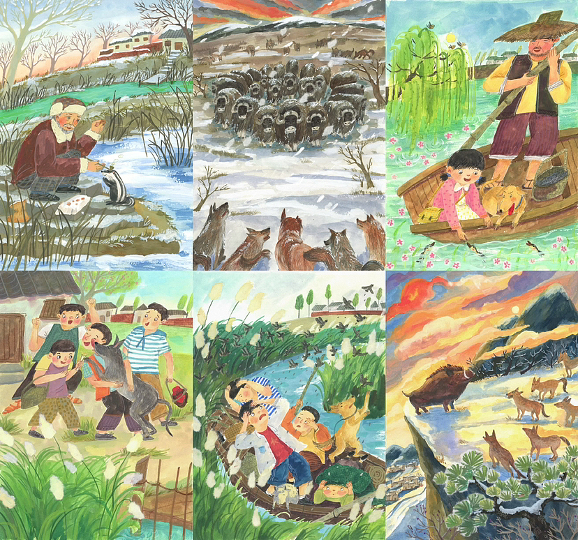 儿童小说插图（手绘