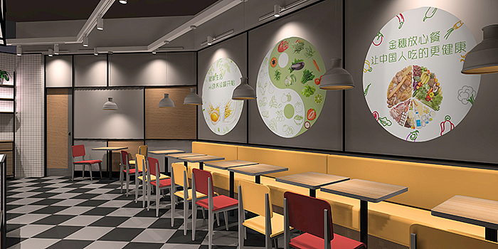 深圳餐饮品牌设计-金穗放心早午餐品牌空间形象升级