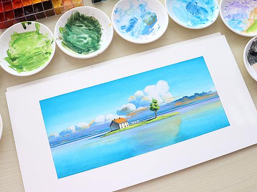 宫崎骏动画场景|治愈系水彩