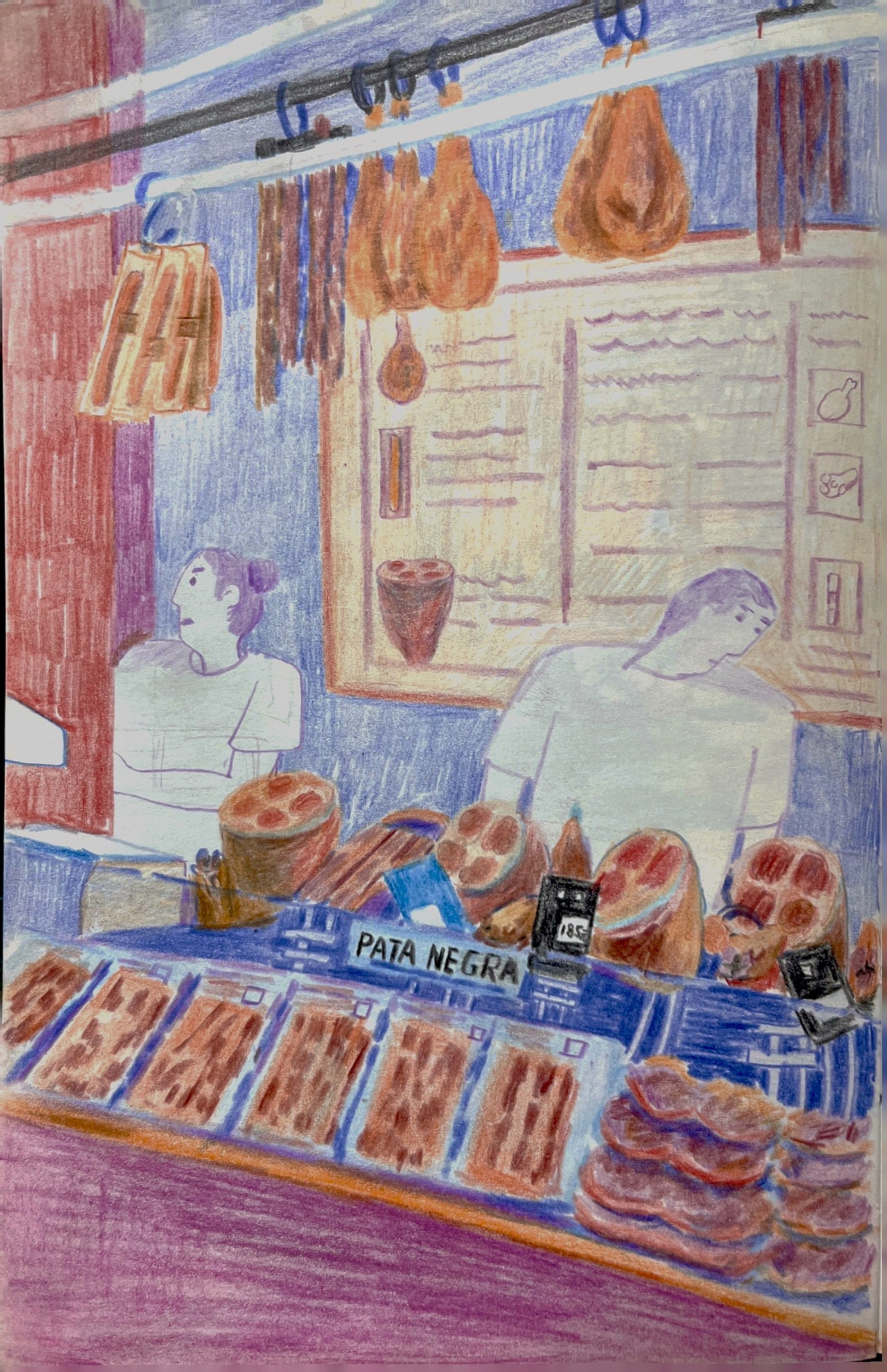 市场速写（图ZMzUwMzU1MDQ0） - 儿童插画 - 站酷设计师LittleQAQ原创素材 - 站酷ZCOOL