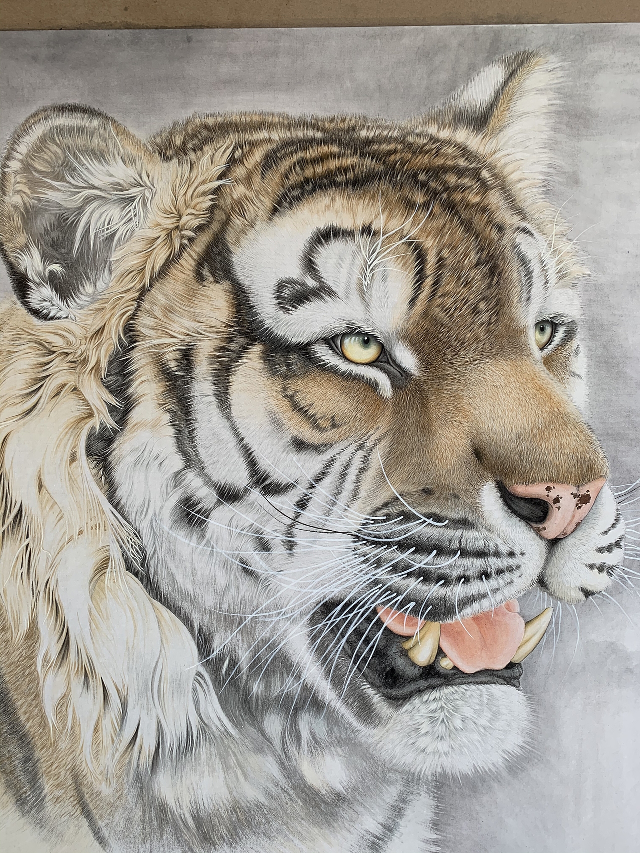 妙手大哥画虎头|纯艺术|绘画|通辽李永春绘画_原创作品-站酷zcool