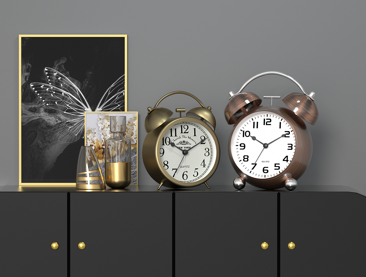 基础闹钟建模（图ZMjM5MDQzMjk2） - 产品 - 站酷设计师只手流年半云烟原创素材 - 站酷ZCOOL