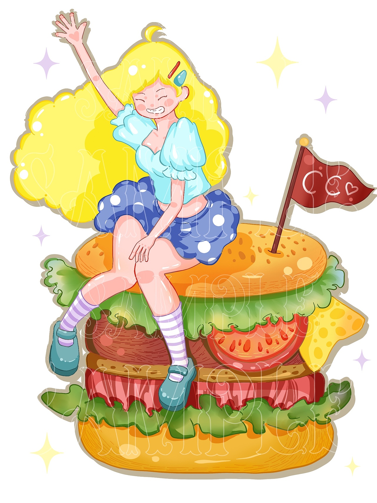 漢堡小姐（圖ZMjMwMjgxNjk2） - 創(chuàng)作習(xí)作 - 站酷設(shè)計(jì)師LIUCCw原創(chuàng)素材 - 站酷ZCOOL