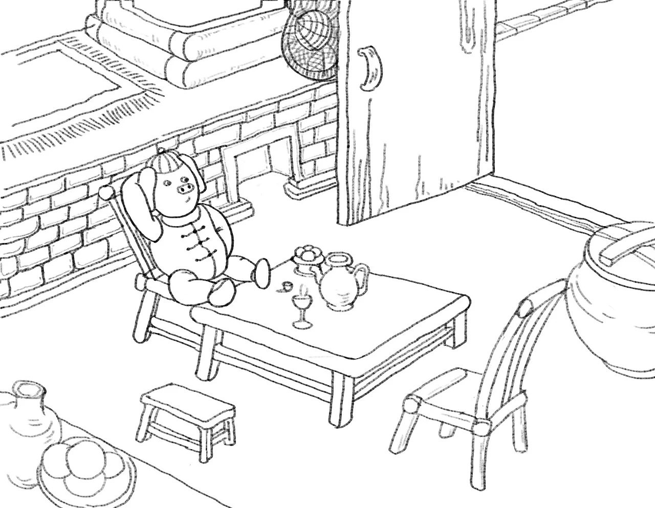 古诗《问刘十九》|插画|艺术插画|钟越_原创作品-站酷zcool