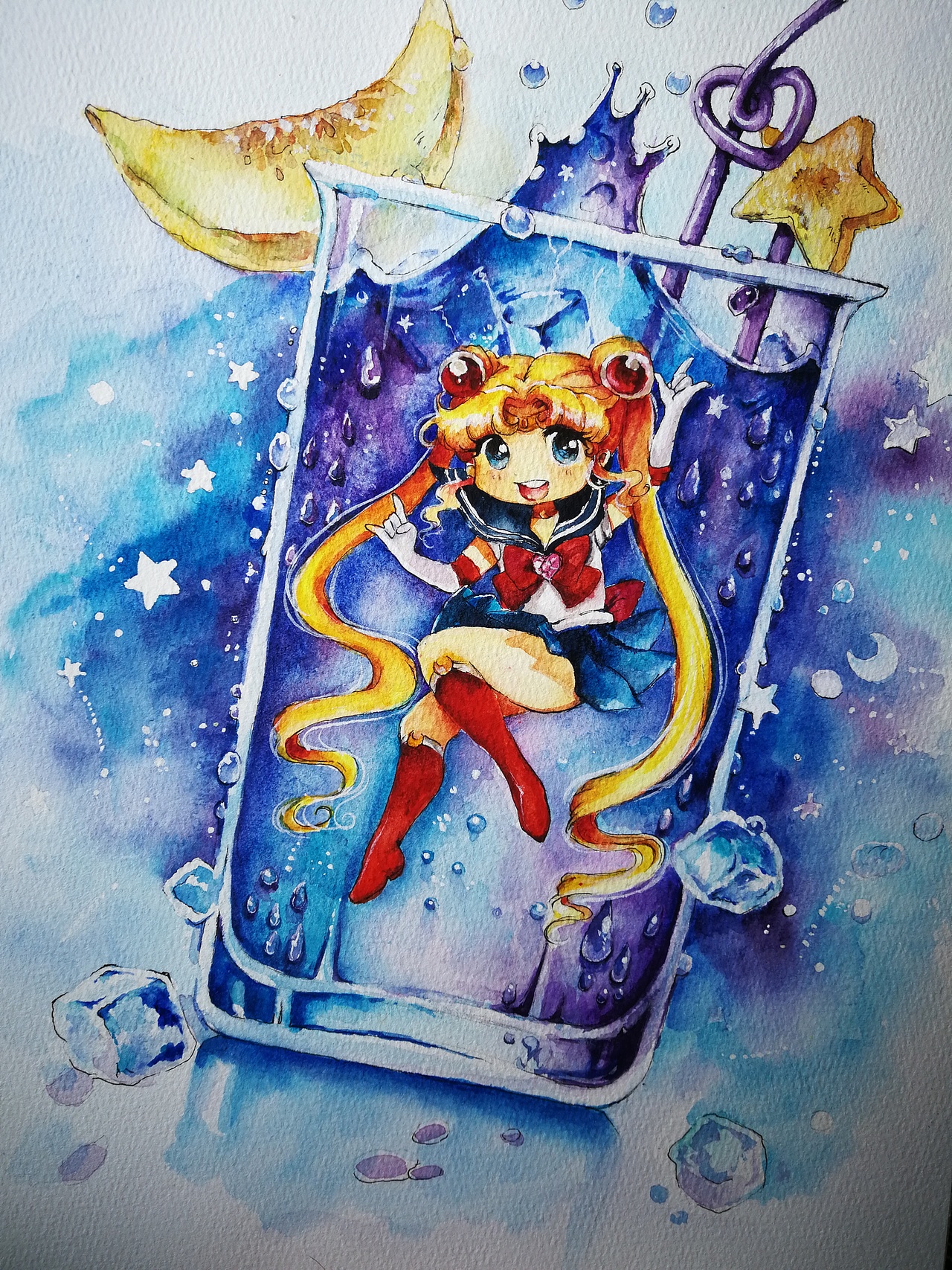 临摹国外大神的月野兔|纯艺术|绘画|心上人j_临摹作品-站酷zcool