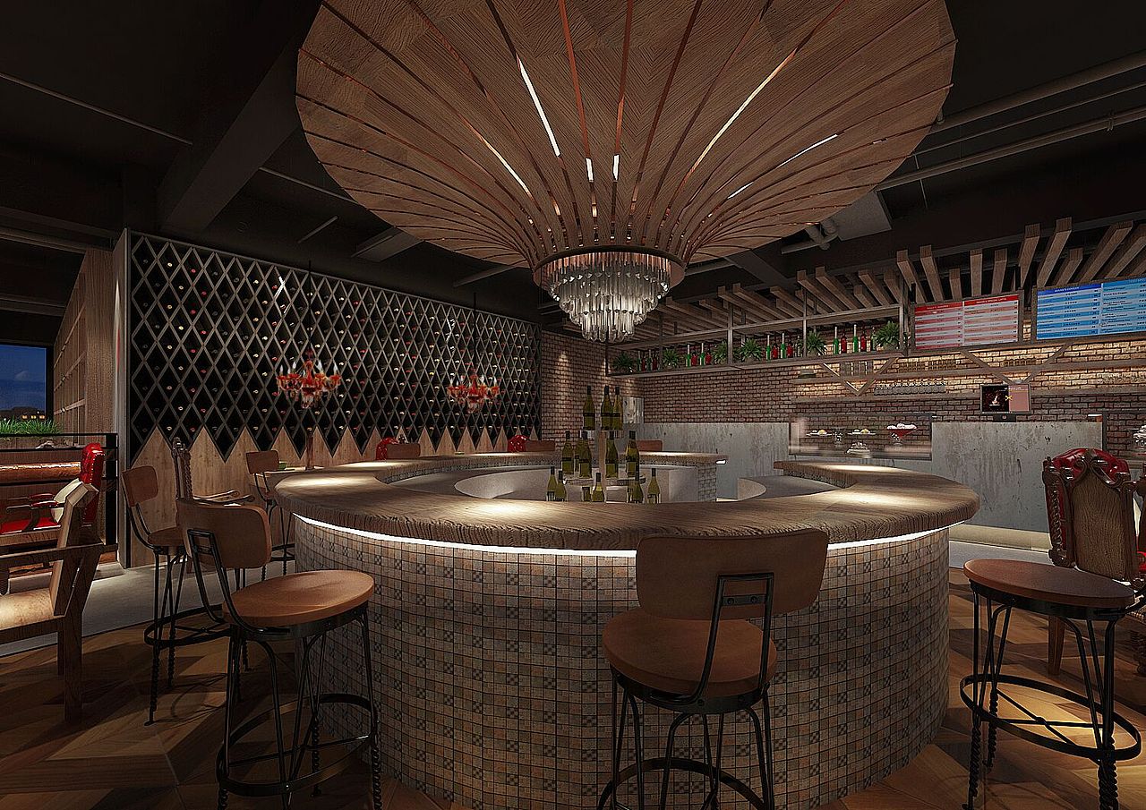 咖啡馆3D原型设计漫猫咖啡