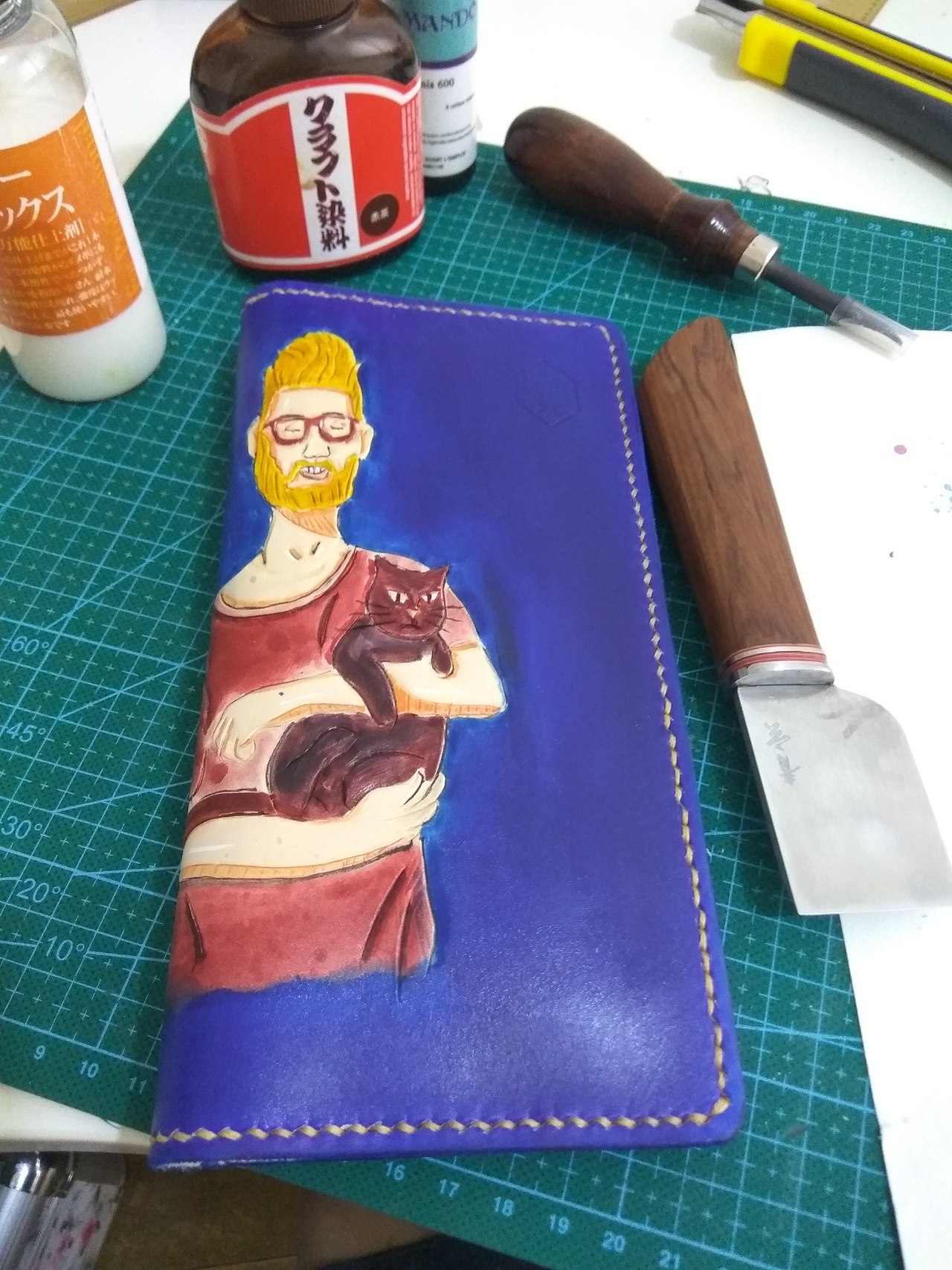 初学原创皮具皮雕