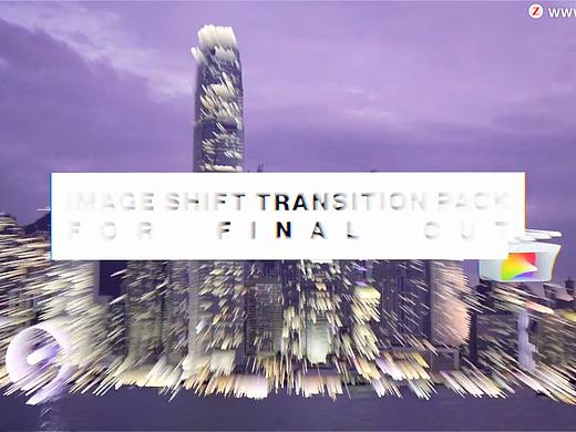 FCPX插件：Image Shift Mac(毛刺扭曲过渡转场预设)