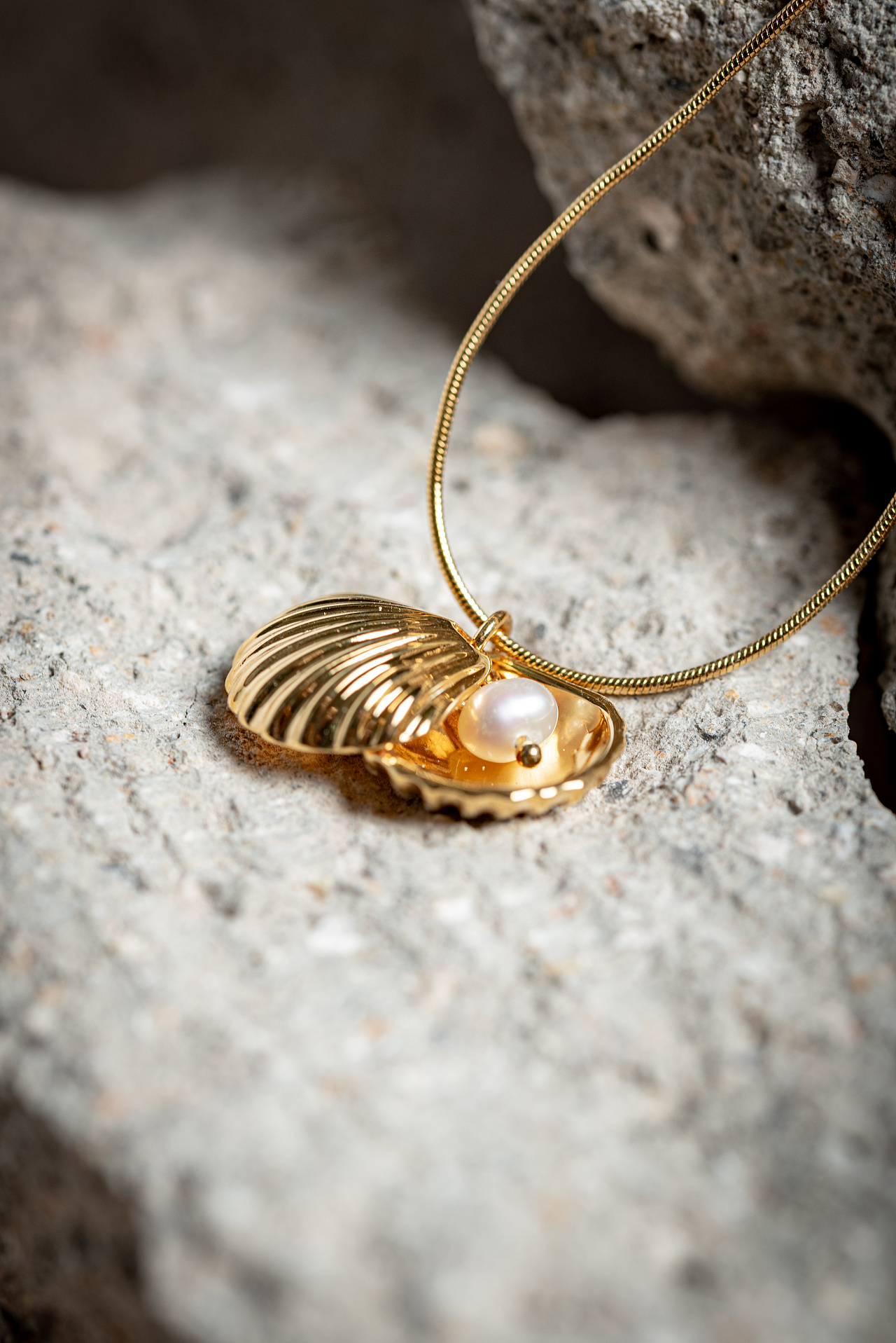 首饰摄影|贝壳珍珠叠戴项链