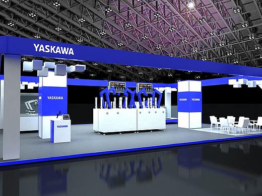 机器人展会，蓝色展会