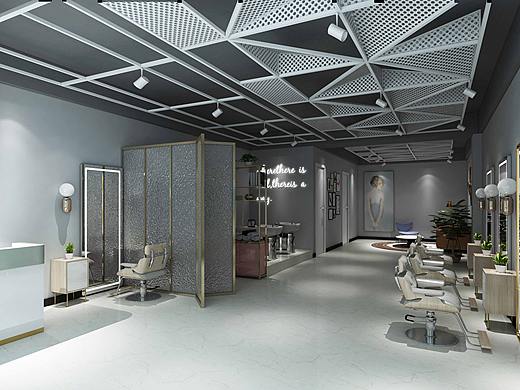 美發(fā)店（個人主頁-ZMzgzMDQ5NzY=） - 家裝設(shè)計 - 站酷設(shè)計師尼尼微空間設(shè)計原創(chuàng)素材 - 站酷ZCOOL