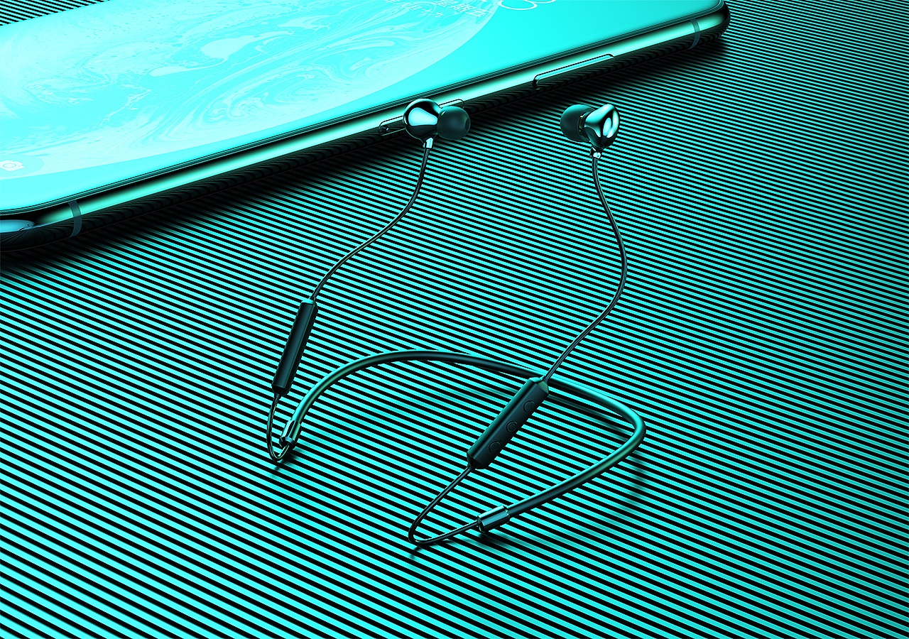 挂脖式耳机建模与渲染