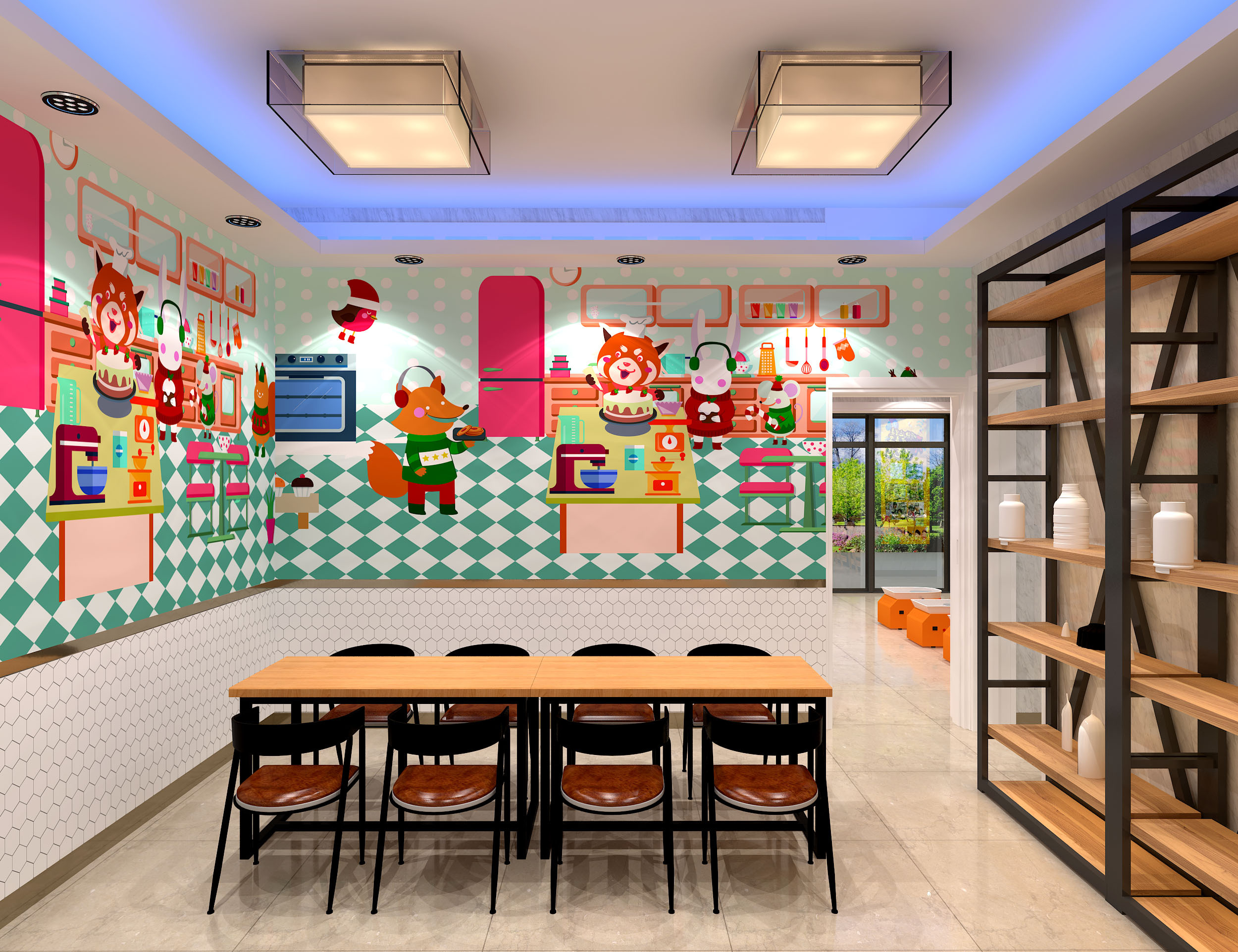 动漫主题餐饮店，动漫主题餐厅室内设计图_2659215 – 设计本装修效果图