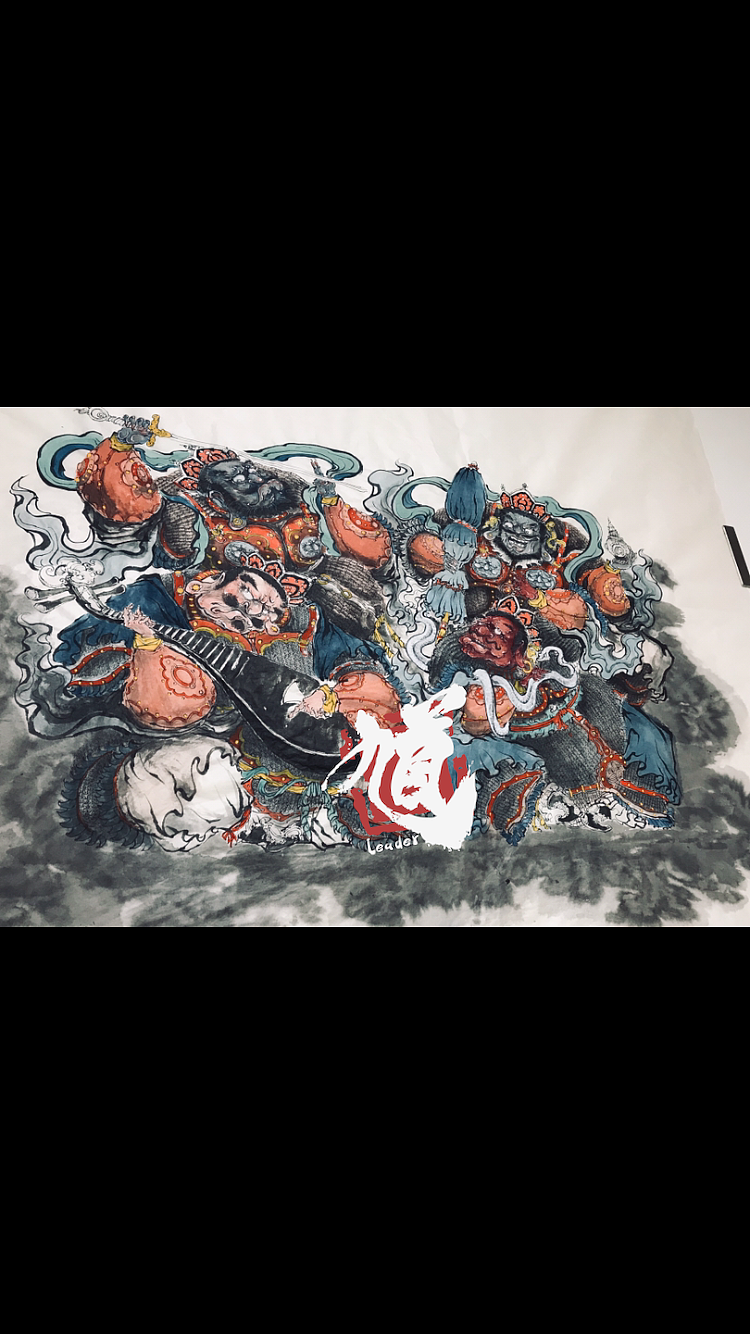 四天王像（图ZMjA1OTQyMTYw） - 绘画 - 站酷设计师尹鸣鸿原创素材 - 站酷ZCOOL