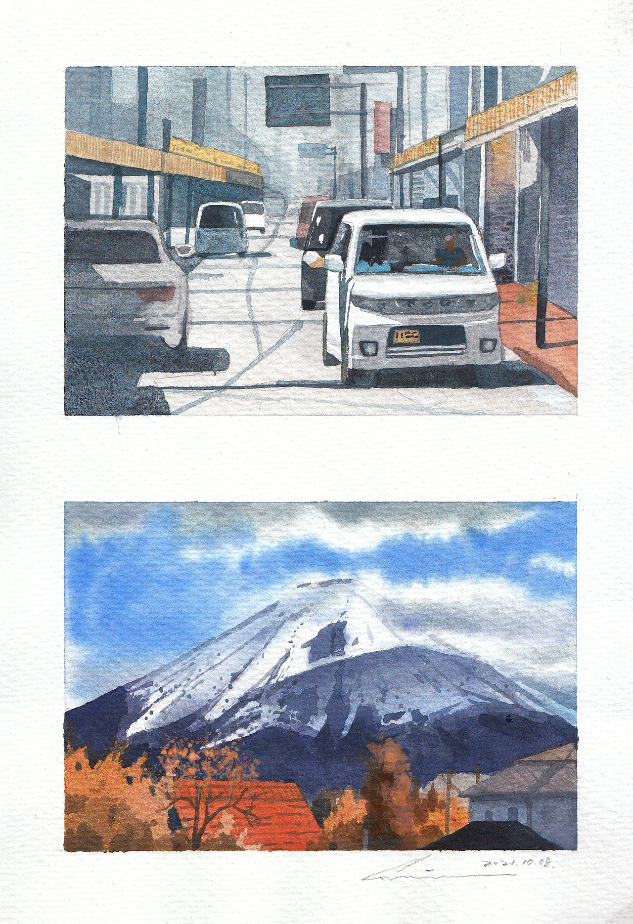 {画本系列}-我的第28本画本-水彩明信片习作（图ZMjgyNzExMDEy） - 绘画 - 站酷设计师画画的陈一丘原创素材 - 站酷ZCOOL