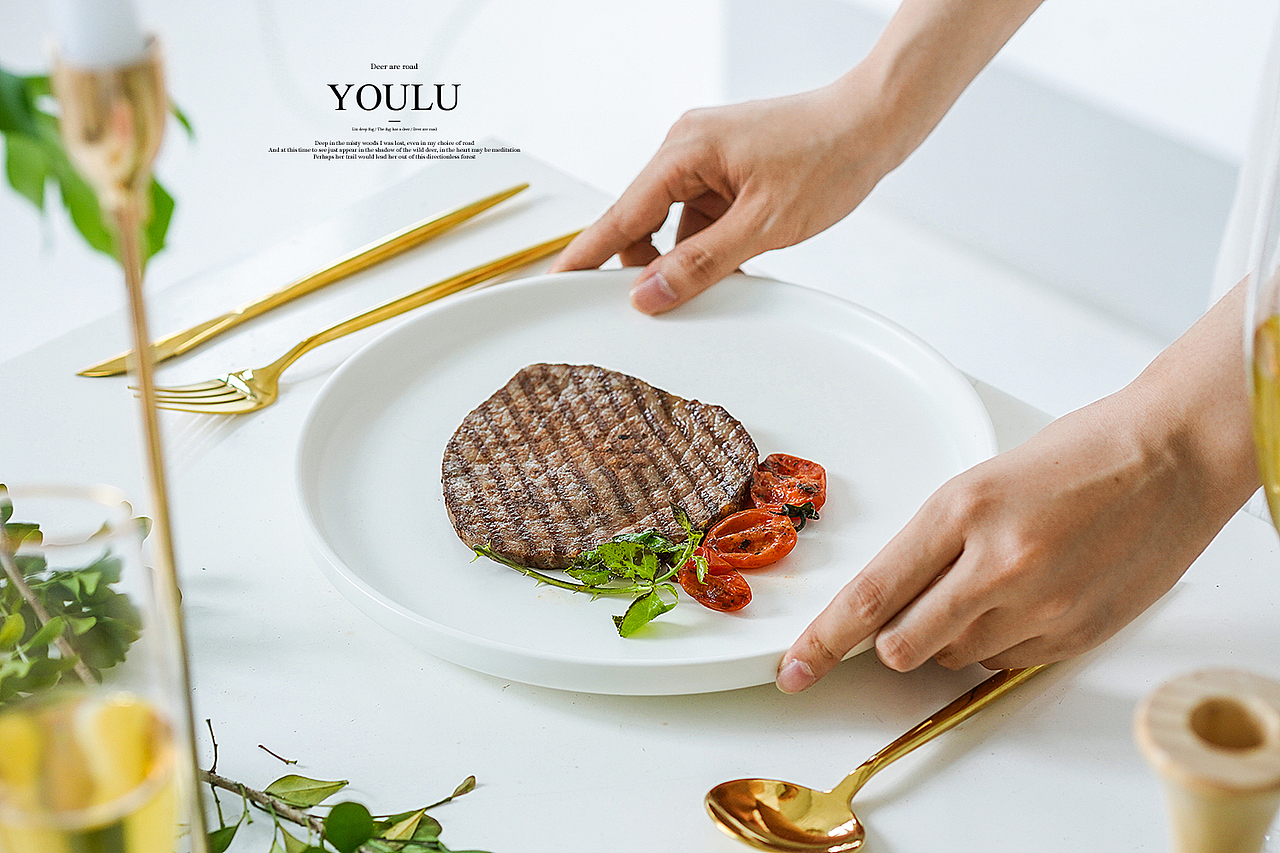 仪式感餐桌上一抹绿（图ZMTYyNjk0OTg0） - 产品摄影 - 站酷设计师有鹿摄影视觉YOLU原创素材 - 站酷ZCOOL