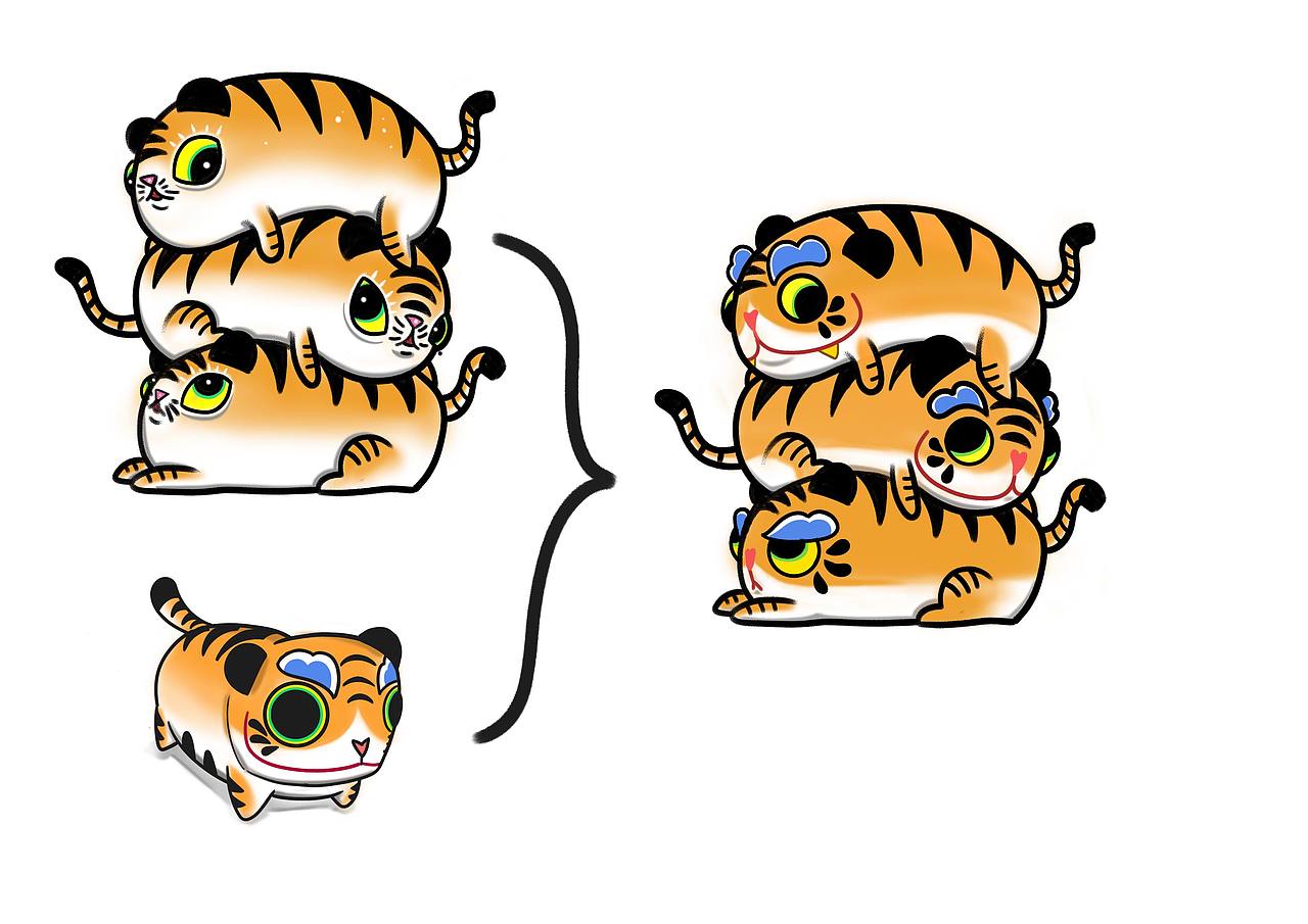 以前在故宫淘宝的一些产品IP形象设计