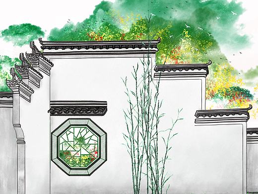 马头墙风景（个人主页-ZNzAxODQ2ODQ=） - 商业插画 - 站酷设计师芷黛原创素材 - 站酷ZCOOL