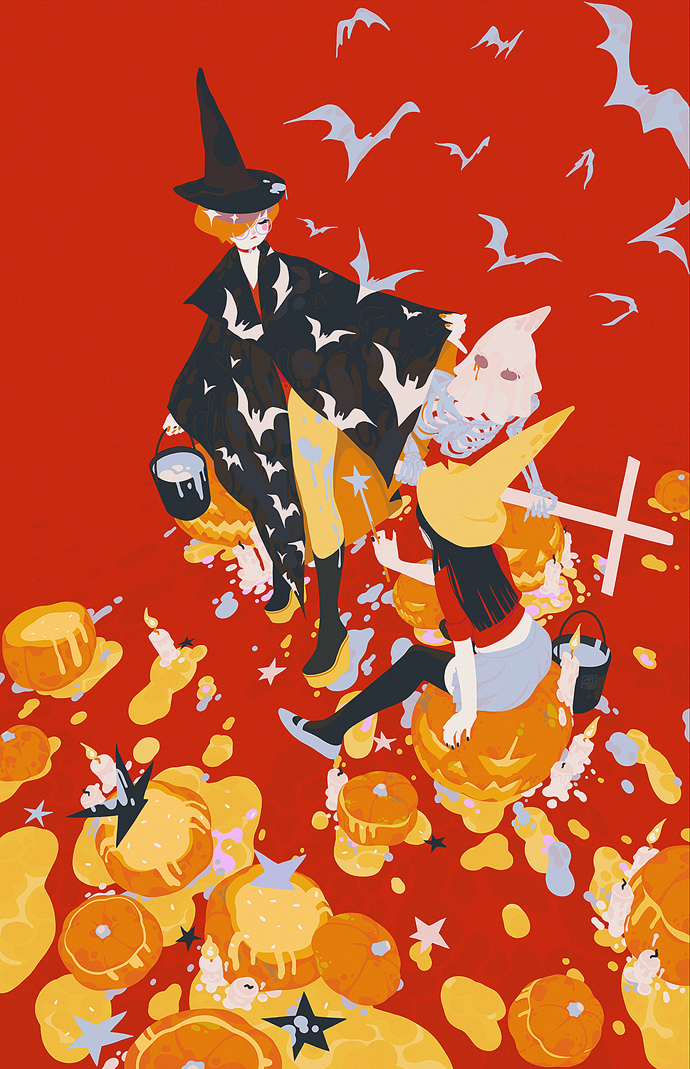#21年万圣节贺图（图ZMjc2MDc3ODYw） - 商业插画 - 站酷设计师aemni套索原创素材 - 站酷ZCOOL