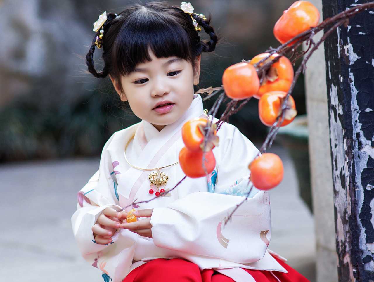 户外古风儿童人像摄影