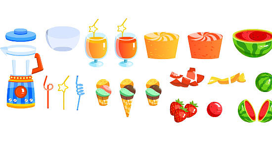 儿童游戏—美食屋场景（图ZMjI5MjQzMzg4） - 游戏原画 - 站酷设计师岛上小屿原创素材 - 站酷ZCOOL