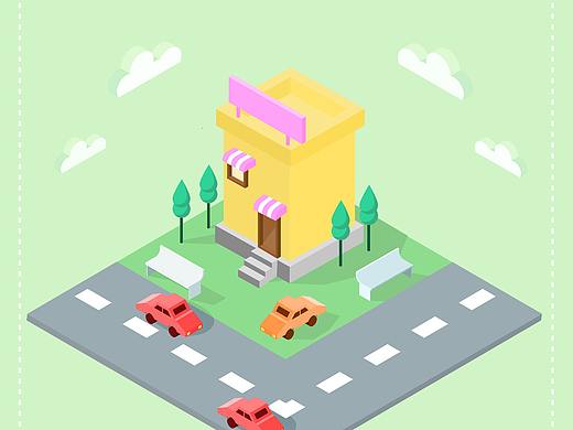 AI—2.5D房屋道路一角