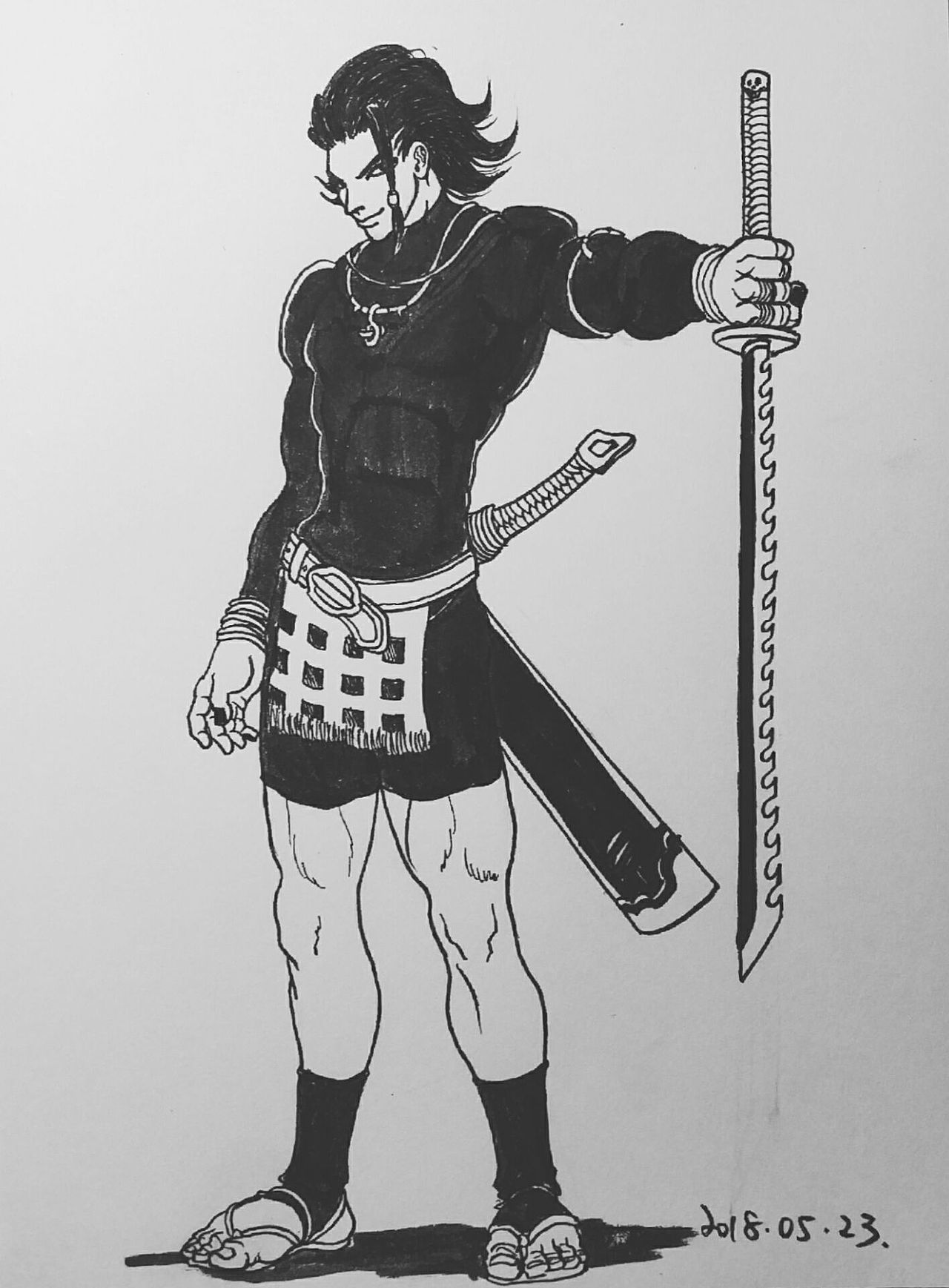 武士练习|插画|创作习作|单眼皮minos_原创作品-站酷zcool