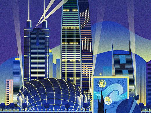 自如九城系列宣传海报（又加了颗粒）