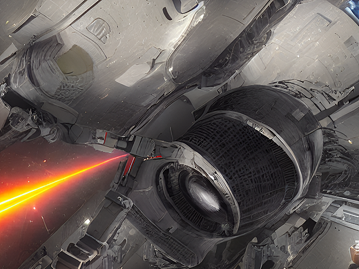 #AI创作实验室#传送阵列内飞出一艘巨大的飞船 激光炮（个人主页-ZNjI4MzMzNDA=） - AI作品 - 站酷设计师Z543754527原创素材 - 站酷ZCOOL