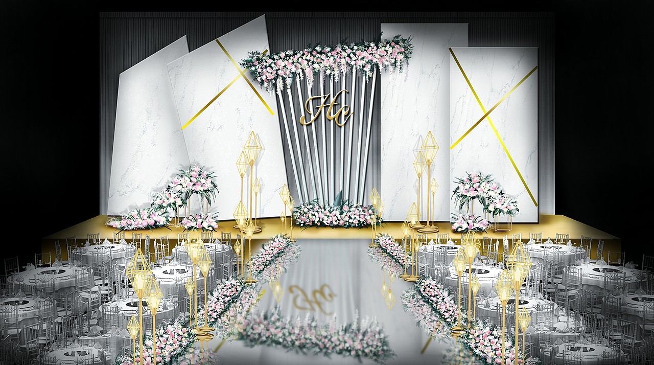 婚礼效果图绘画（图ZMTMzOTM2MTMy） - 创作习作 - 站酷设计师分厘卡感原创素材 - 站酷ZCOOL