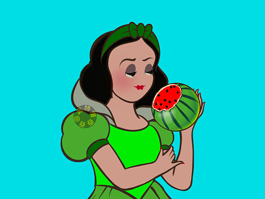 公主吃小西瓜