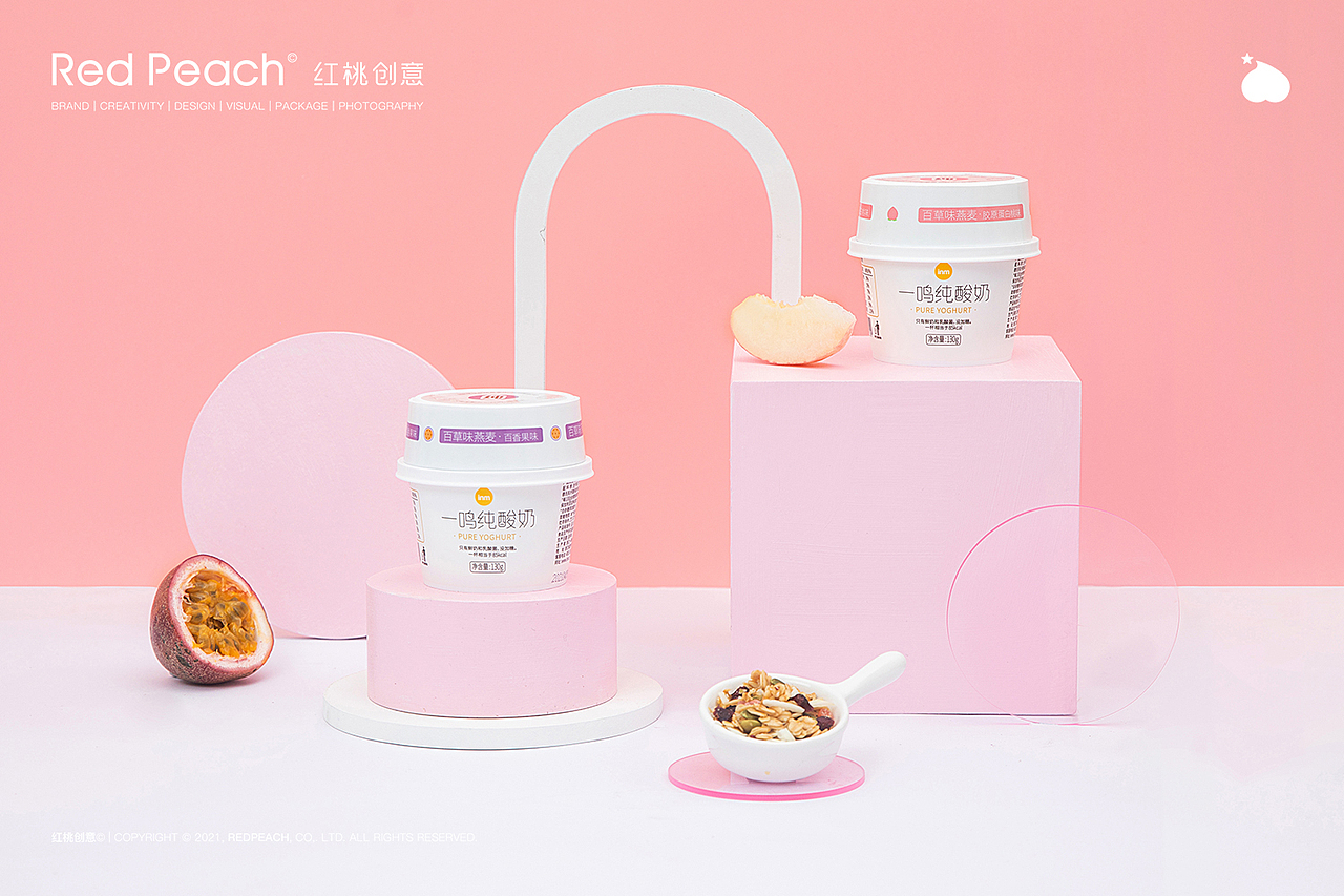 创意摄影 | 一鸣真鲜奶吧纯酸奶 × 红桃创意