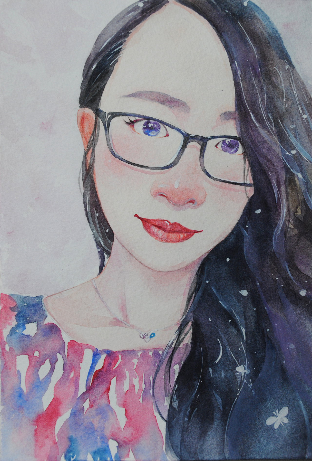 水彩头像半写实