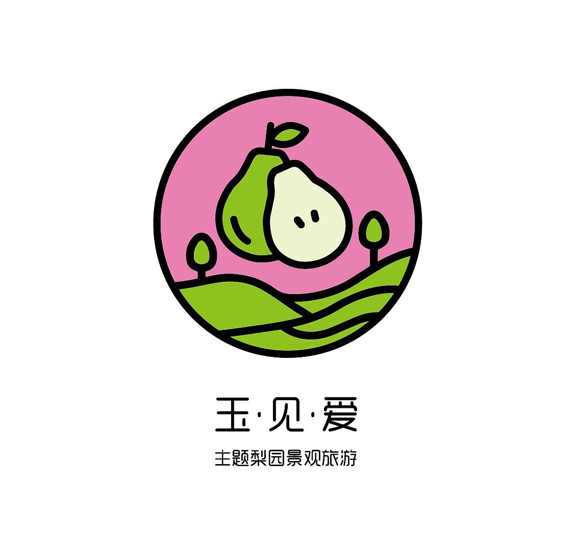 主题梨园观光旅游logo设计