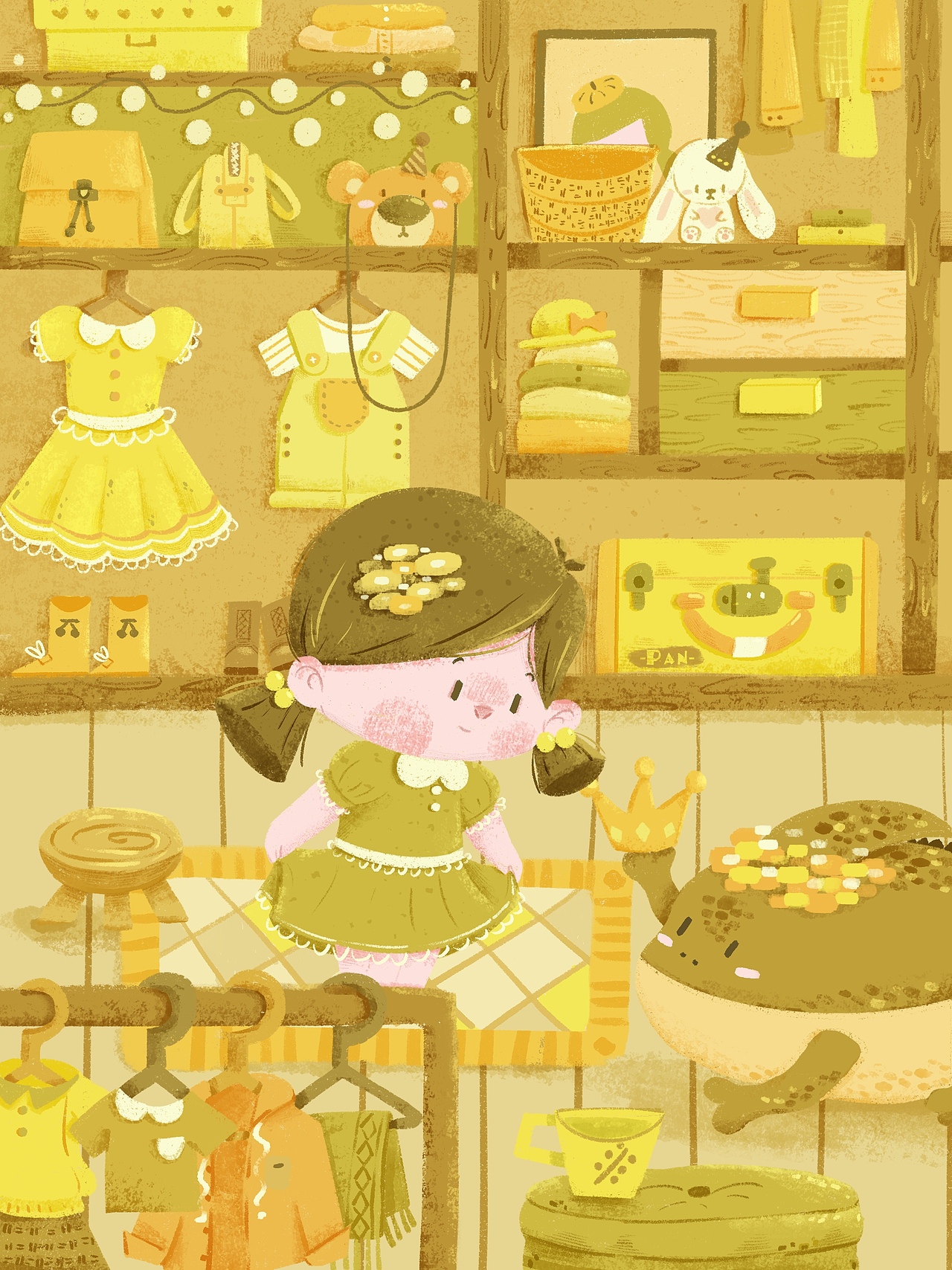 Colors系列丨我有一只变色龙丨室内场景合集（图ZMjU3ODAyOTQ0） - 儿童插画 - 站酷设计师DP大潘原创素材 - 站酷ZCOOL