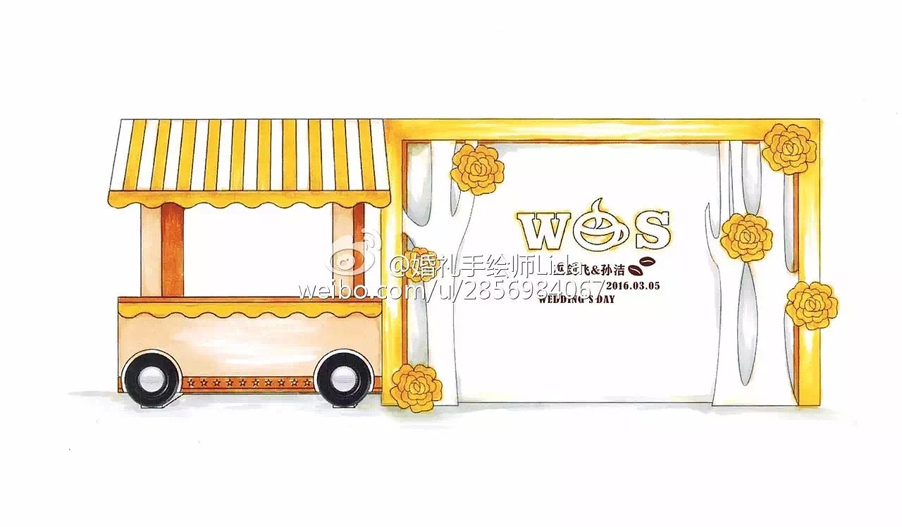婚礼手绘作品（图ZMTA4NjU0OTY0） - 其他平面 - 站酷设计师安妮婚礼手绘原创素材 - 站酷ZCOOL