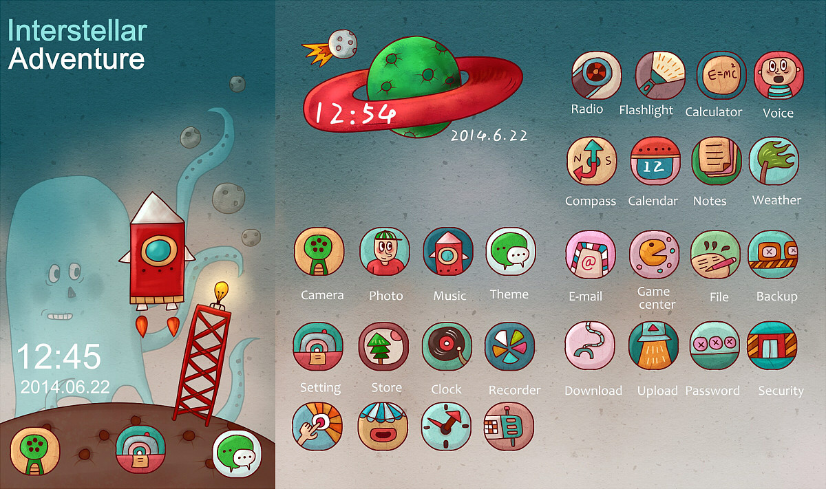 星际冒险（图ZMTYzNjc5NTY=） - APP界面 - 站酷设计师cotton原创素材 - 站酷ZCOOL
